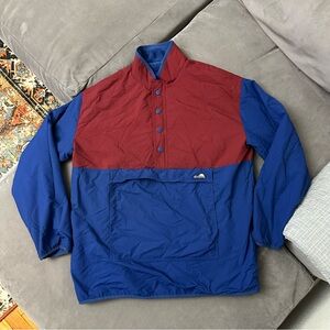 Chubbies The Arctic Tundra Jacket Mens Large Blue Fleece Reversible Windbreaker